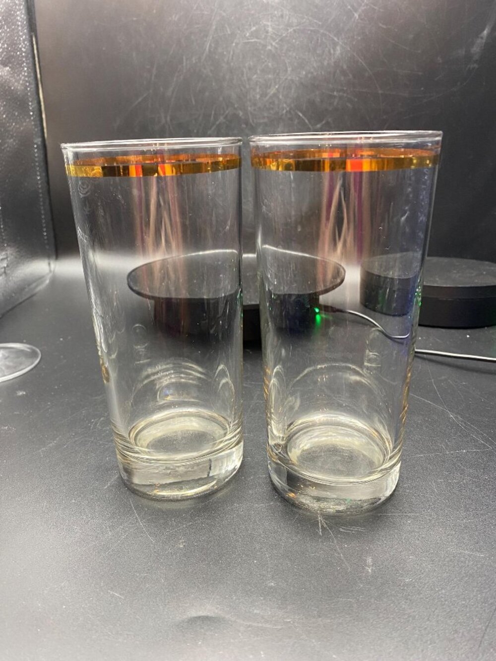 22 K Gold Trimmed Glasses